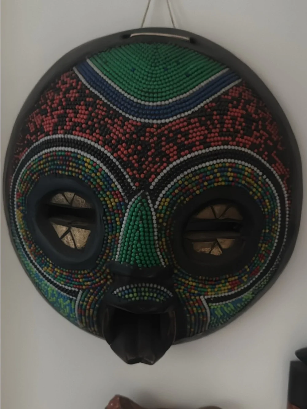 Decorative Tribal Wall Mask Set - Brown & Black